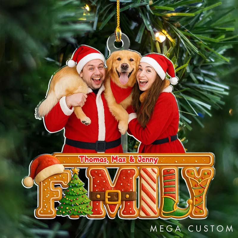 Personalized Pet Lover our Christmas Cake Crew Photo Christmas Ornament