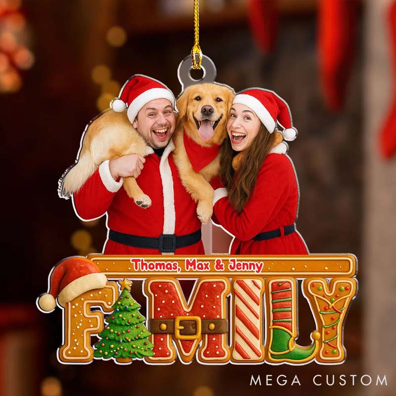 Personalized Pet Lover our Christmas Cake Crew Photo Christmas Ornament