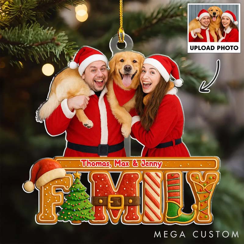 Personalized Pet Lover our Christmas Cake Crew Photo Christmas Ornament