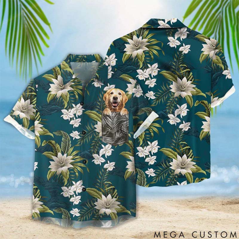 Personalized Pet Lover ropical Vintage Flower Pattern Hawaii Shirts