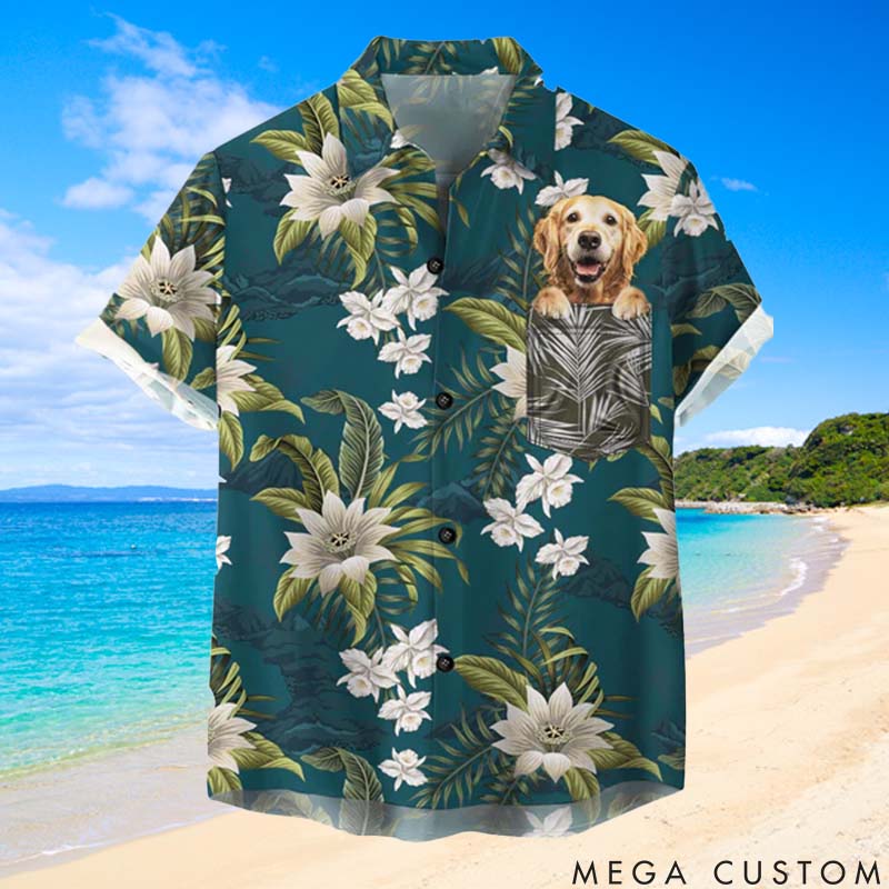 Personalized Pet Lover ropical Vintage Flower Pattern Hawaii Shirts