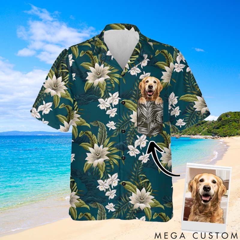 Personalized Pet Lover ropical Vintage Flower Pattern Hawaii Shirts
