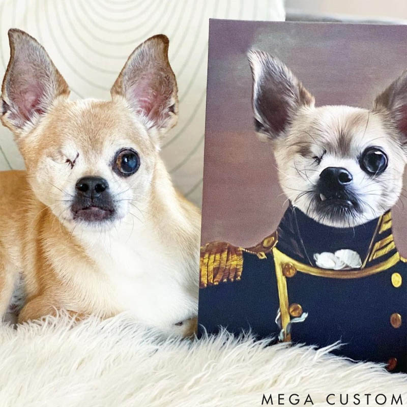 Personalized Pet Lover the Admiral Pet Portrait