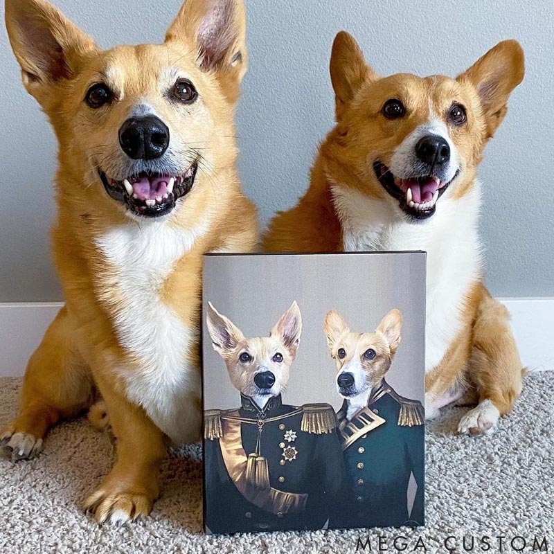 Personalized Pet Lover the Brothers in Arms Pet Portrait