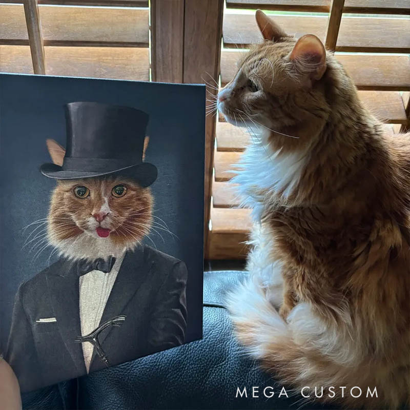 Personalized Pet Lover the Gentleman Pet Portrait