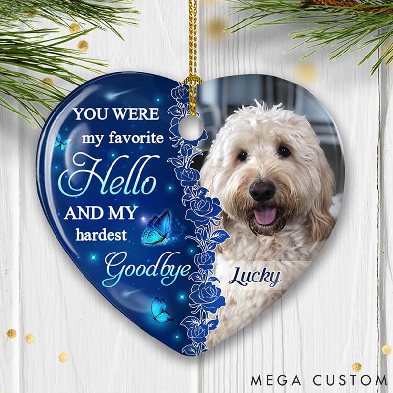 Personalized Pet Lover the Hardest Goodbye Christmas Ornament