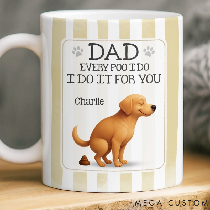 Personalized Pet Lover the Poop Prince Strikes Again Mug