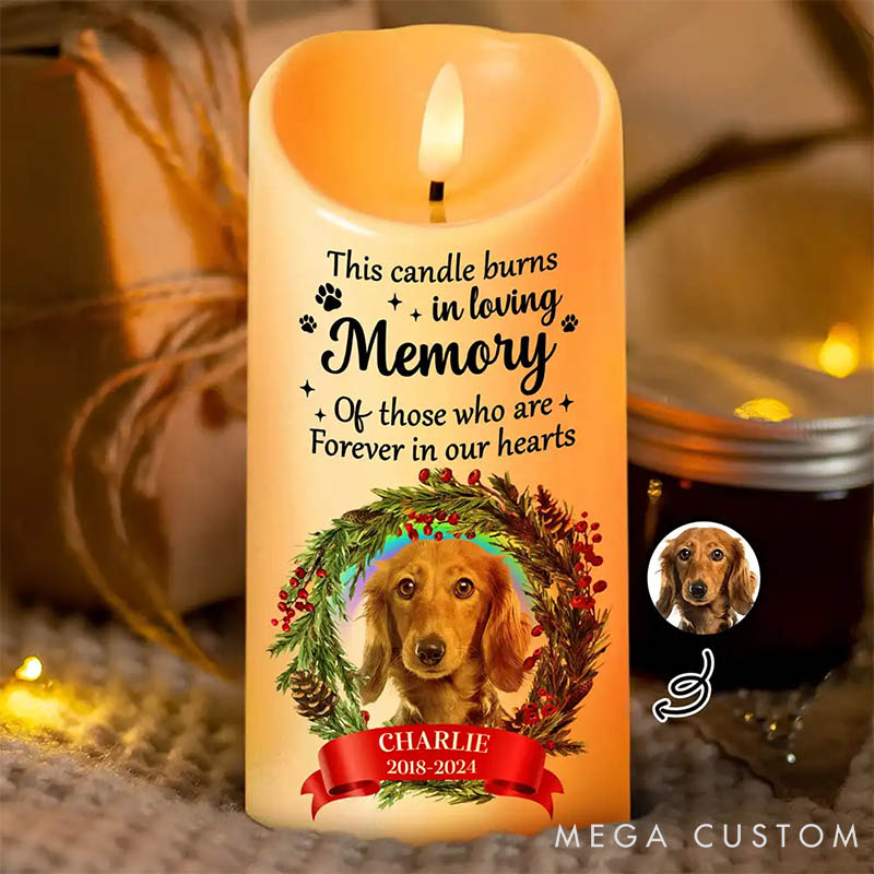 Personalized Pet Lover this Candle Burns in Loving Memory Candles