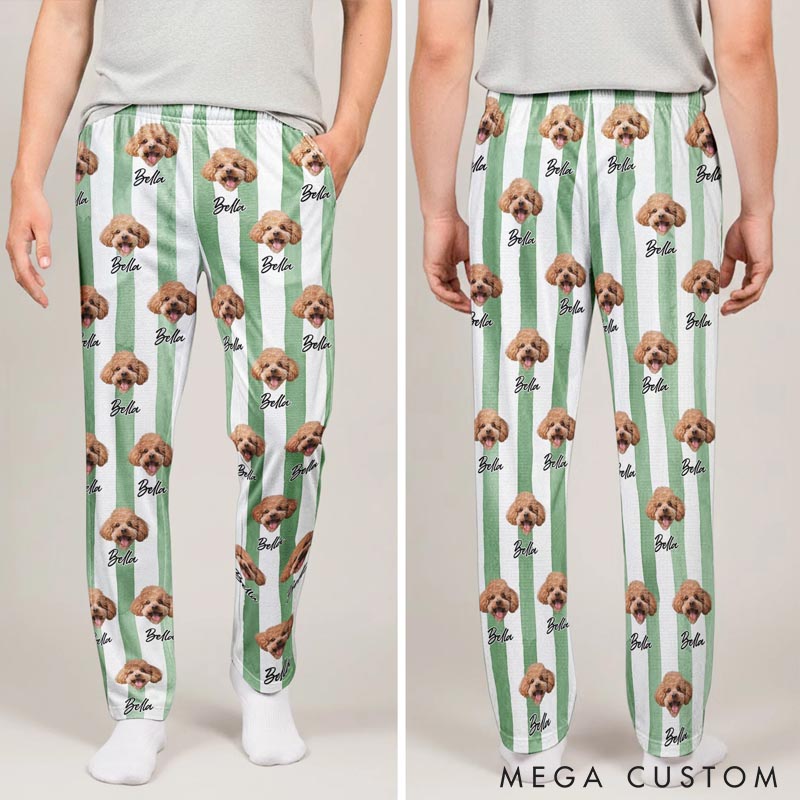 Personalized Pet Portrait Dog Cat Lounge Pants Gift for Pet Lover for Dog Lover