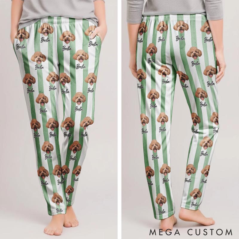 Personalized Pet Portrait Dog Cat Lounge Pants Gift for Pet Lover for Dog Lover