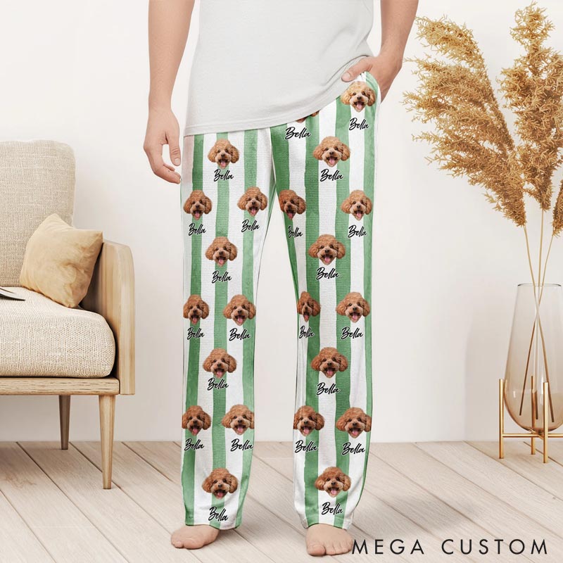 Personalized Pet Portrait Dog Cat Lounge Pants Gift for Pet Lover for Dog Lover
