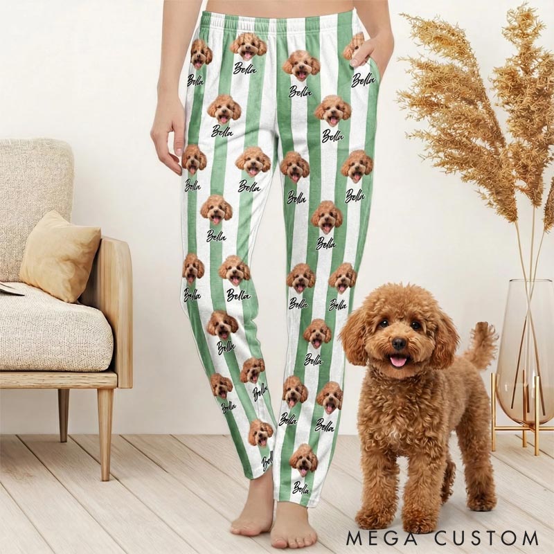 Personalized Pet Portrait Dog Cat Lounge Pants Gift for Pet Lover for Dog Lover