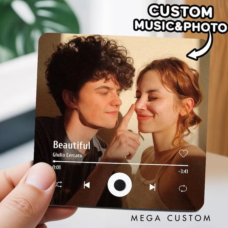 Personalized Photo Album Fridge Magnet Wall Photo Sticker Music Movement Music Fridge Magnet Without Cell Phone Photo Music Christmas Gift