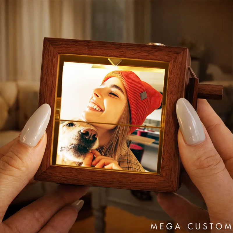 Personalized Photo Forever Loved Memorial Dog Cat Flipbook Frame Animation Machine Gift for Pet Lover for Dog Lover