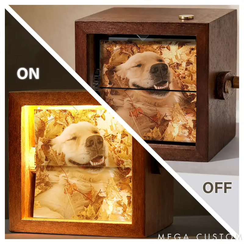 Personalized Photo Forever Loved Memorial Dog Cat Flipbook Frame Animation Machine Gift for Pet Lover for Dog Lover