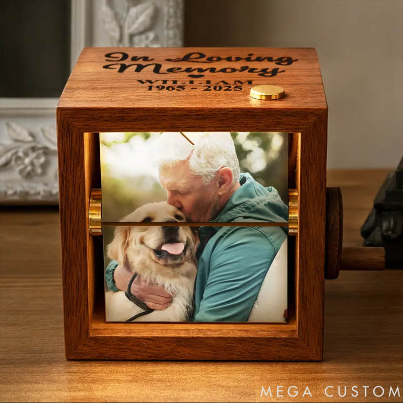 Personalized Photo Forever Loved Memorial Dog Cat Flipbook Frame Animation Machine Gift for Pet Lover for Dog Lover