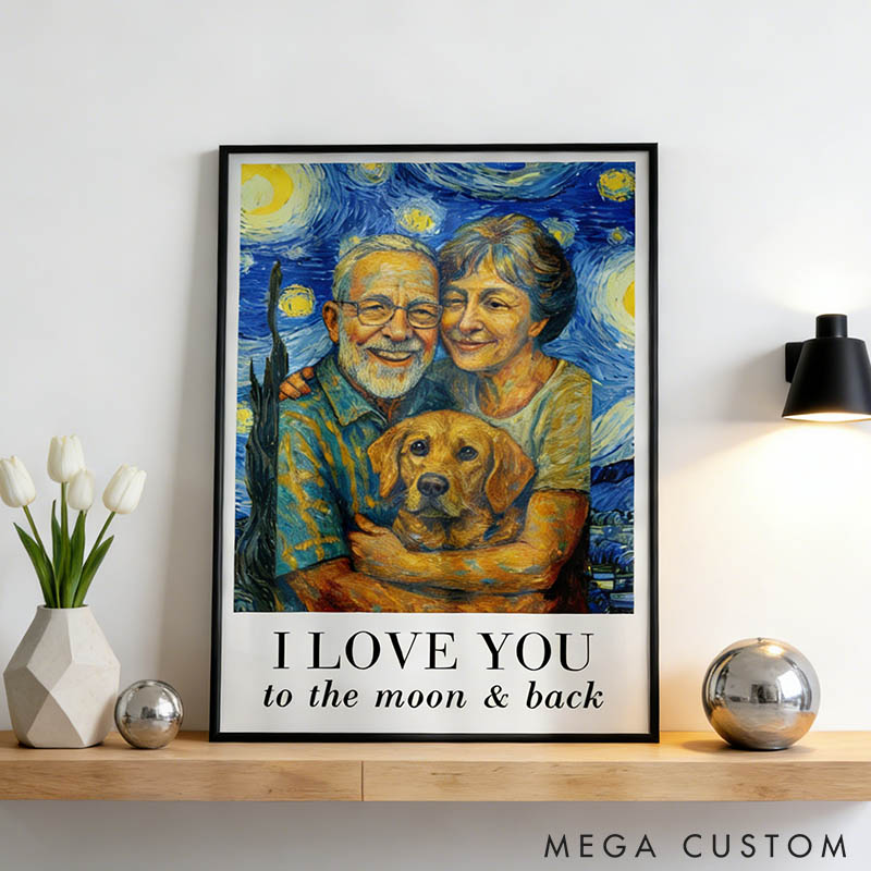 Personalized Photo You And Me We Got This Under Starry Night Pet Portrait Gifts For Pet Lover For Dog Lover