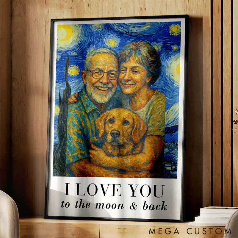 Personalized Photo You And Me We Got This Under Starry Night Pet Portrait Gifts For Pet Lover For Dog Lover