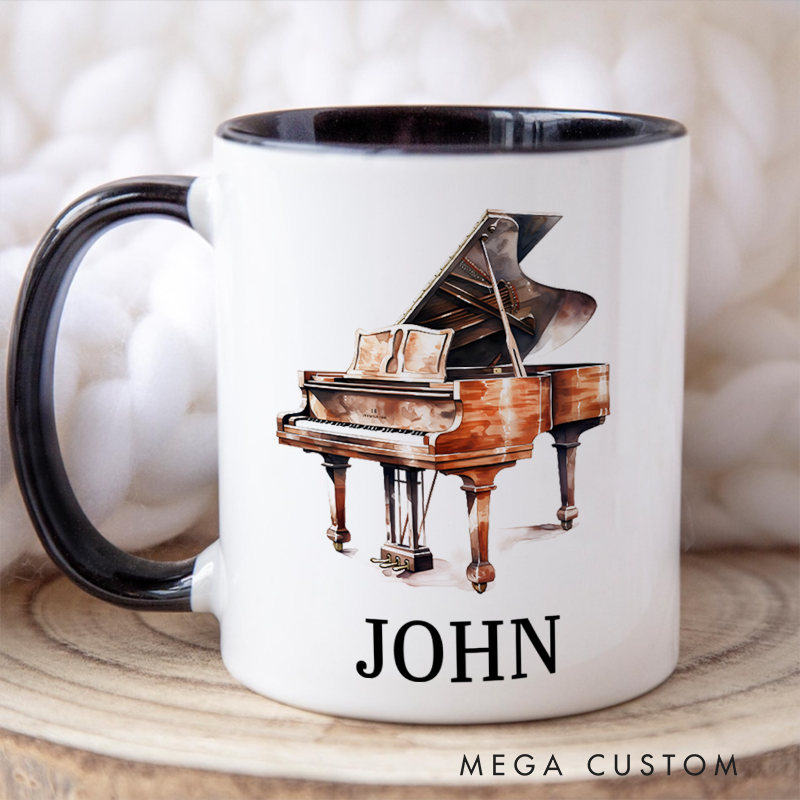 Personalized Piano Colored Mugs Gift Piano Player Gift Pianist Colored Mugs Gift for Pianist Gift and Coffee Colored Mugs Musician Piano Mentor