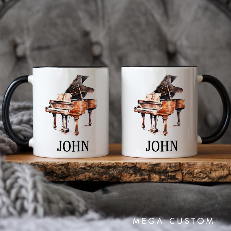 Personalized Piano Colored Mugs Gift Piano Player Gift Pianist Colored Mugs Gift for Pianist Gift and Coffee Colored Mugs Musician Piano Mentor