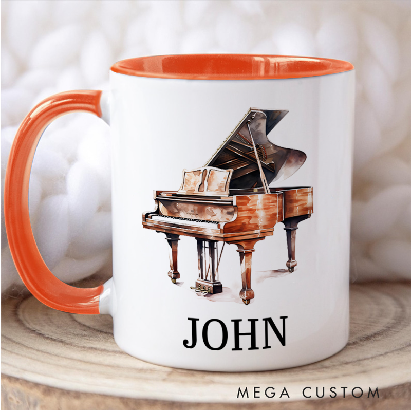 Personalized Piano Colored Mugs Gift Piano Player Gift Pianist Colored Mugs Gift for Pianist Gift and Coffee Colored Mugs Musician Piano Mentor