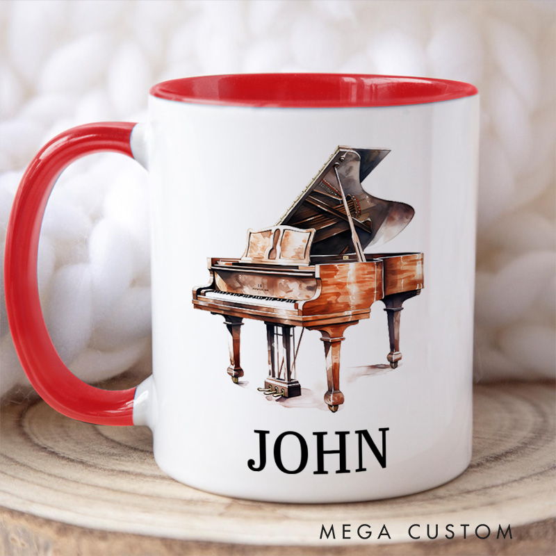 Personalized Piano Colored Mugs Gift Piano Player Gift Pianist Colored Mugs Gift for Pianist Gift and Coffee Colored Mugs Musician Piano Mentor