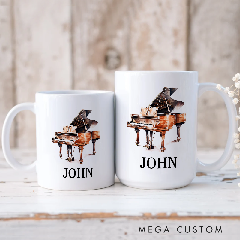 Personalized Piano Mug Gift Piano Player Gift Pianist Gift for Pianist Gift Music Piano Teacher Gift Personalized Coffee Mug Musician Piano Mentor
