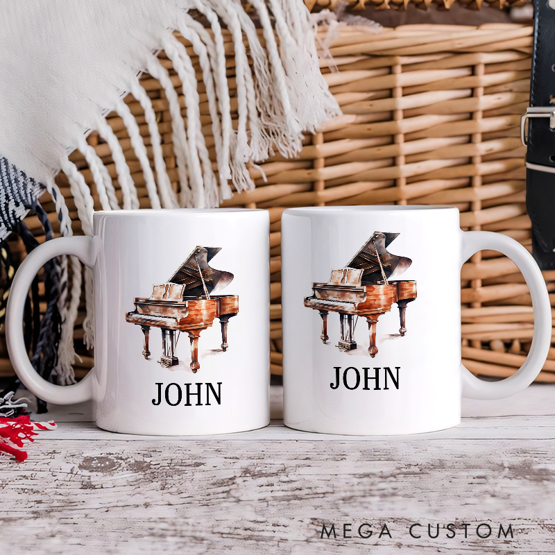 Personalized Piano Mug Gift Piano Player Gift Pianist Gift for Pianist Gift Music Piano Teacher Gift Personalized Coffee Mug Musician Piano Mentor