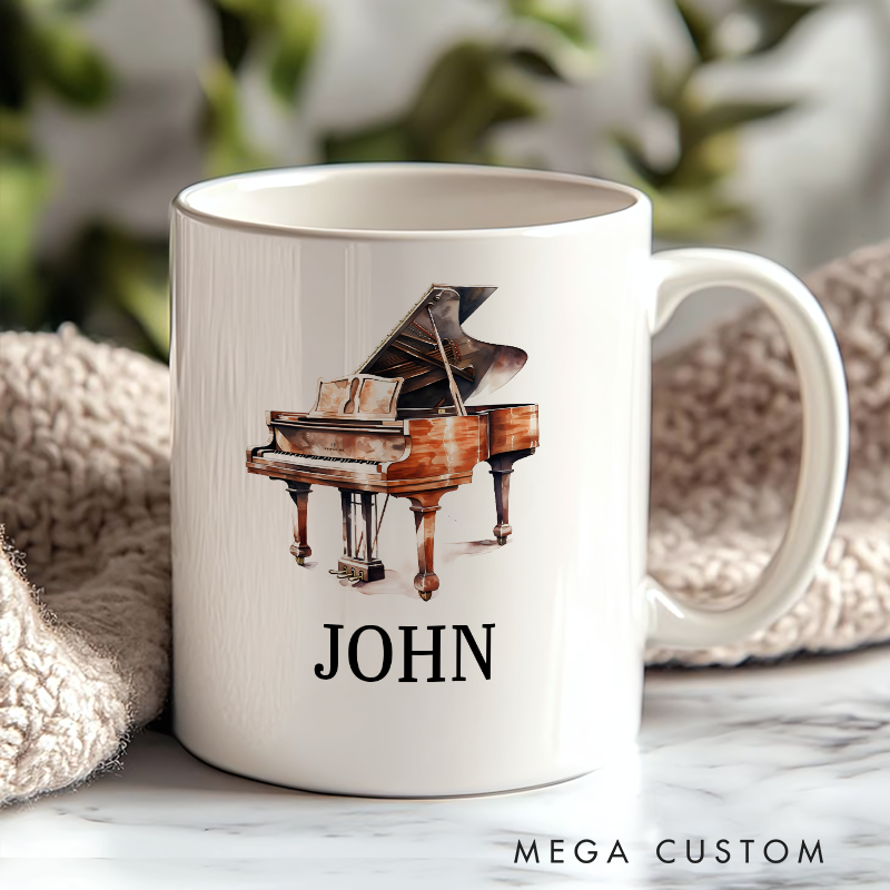 Personalized Piano Mug Gift Piano Player Gift Pianist Gift for Pianist Gift Music Piano Teacher Gift Personalized Coffee Mug Musician Piano Mentor