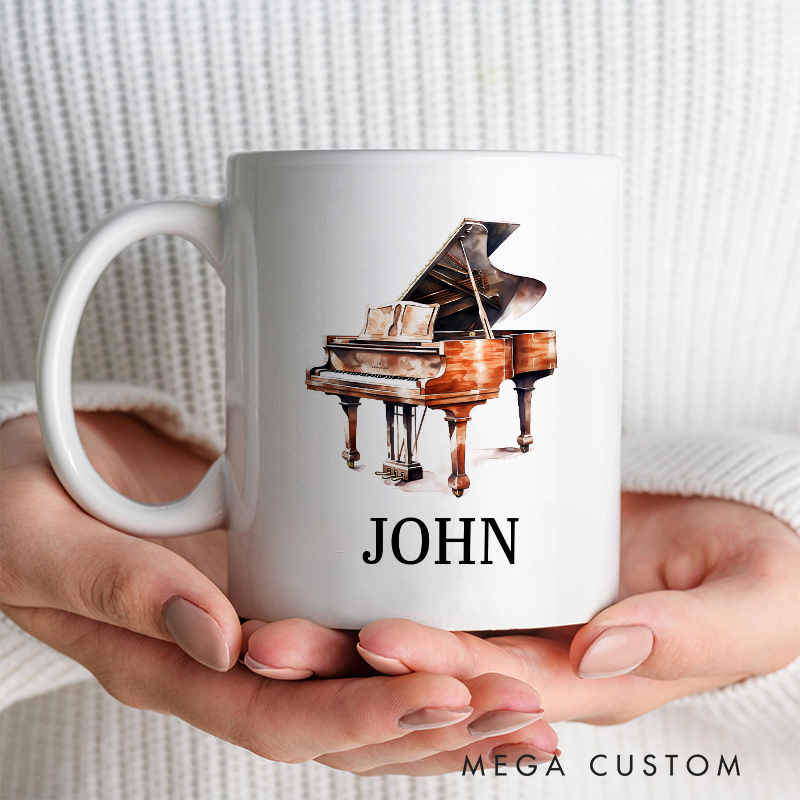 Personalized Piano Mug Gift Piano Player Gift Pianist Gift for Pianist Gift Music Piano Teacher Gift Personalized Coffee Mug Musician Piano Mentor