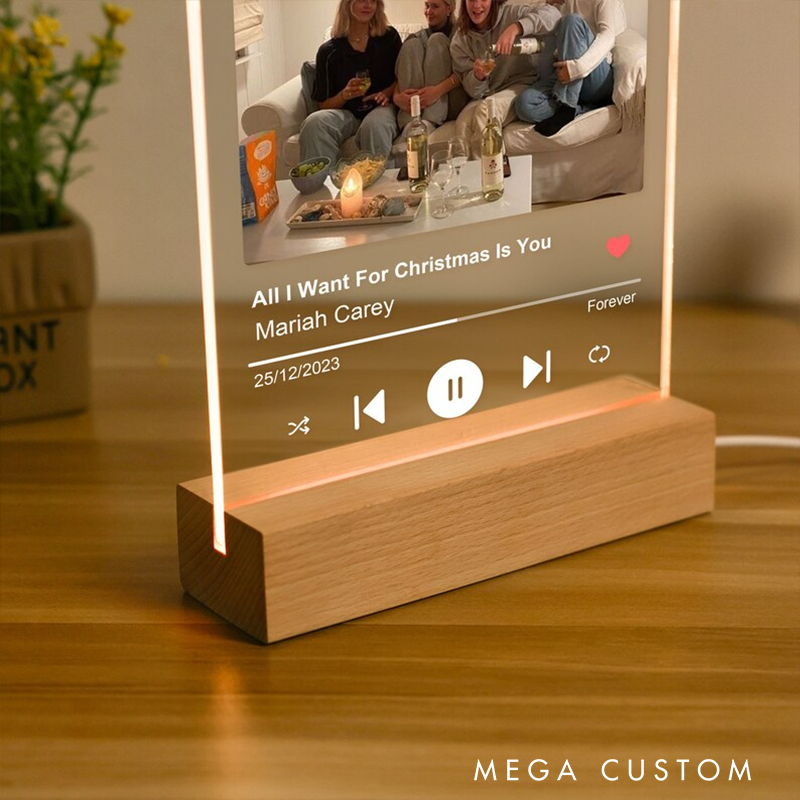 Personalized Plaque with Photo and Album Cover and Acrylic Music Plaque and Anniversary Gift for Music Lover Gift