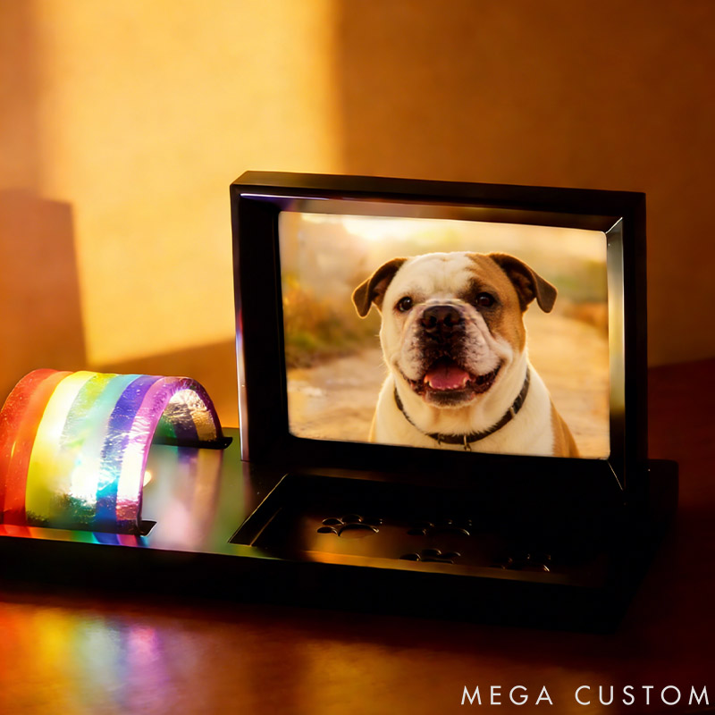 Personalized Rainbow Bridge Dog Memorial Frame with Light Pet Memorial Gift for Pet Lover for Dog Lover