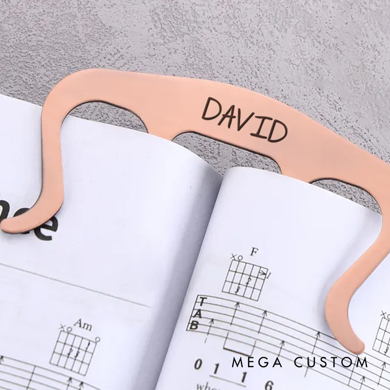 Personalized Sheet Music Page Holder and Music Book Clip and Piano Book Bookmark Holder and Page Marker Clips and Gift for Dad Mom and Anniversary Gift