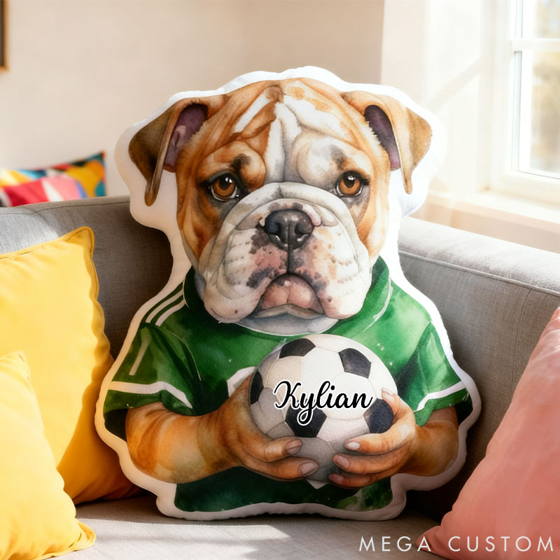 Personalized Soccer Pet Lover Football Stars Photo Pillow