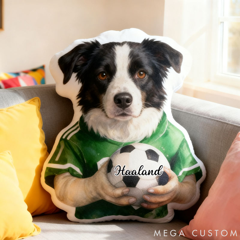 Personalized Soccer Pet Lover Football Stars Photo Pillow