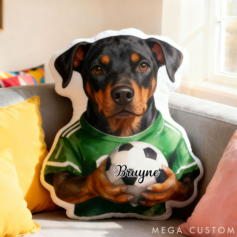 Personalized Soccer Pet Lover Football Stars Photo Pillow
