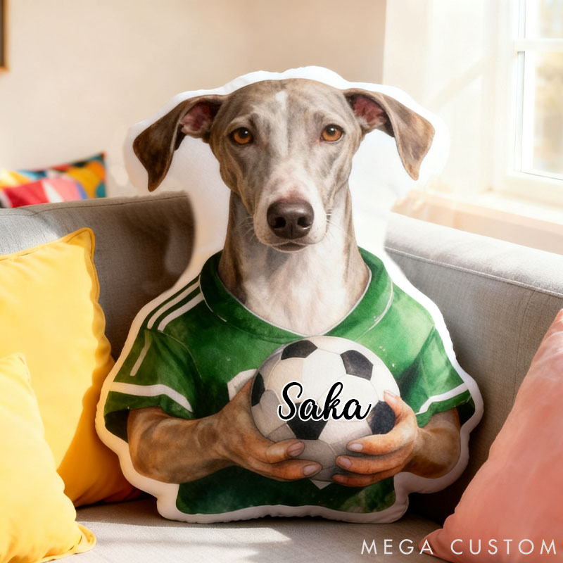 Personalized Soccer Pet Lover Football Stars Photo Pillow