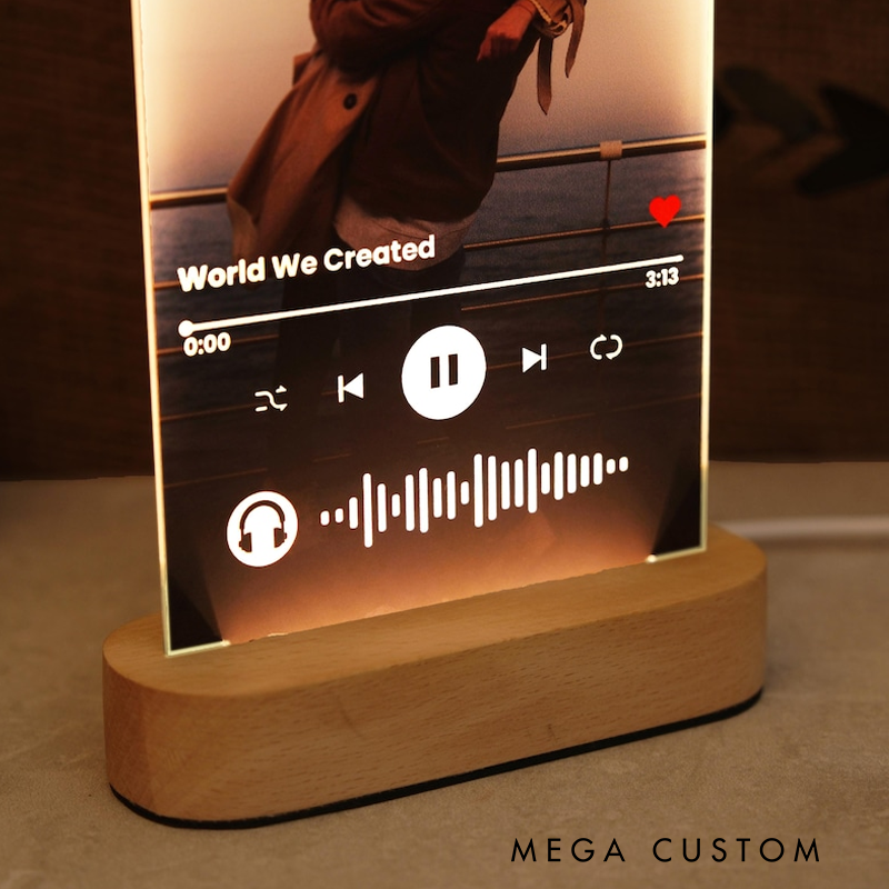 Personalized Song Acrylic Plaque and Mothers Day Gift and Valentines Day Gift and Birthday Gift and Wedding Gift and Christmas Gift