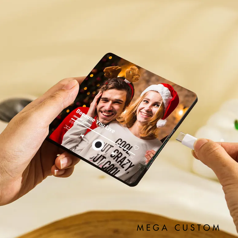 Personalized Song Fridge Magnet and Custom Music Refrigerator Magnets and Photo Fridge Magnet and Anniversary Christmas Gifts for Him