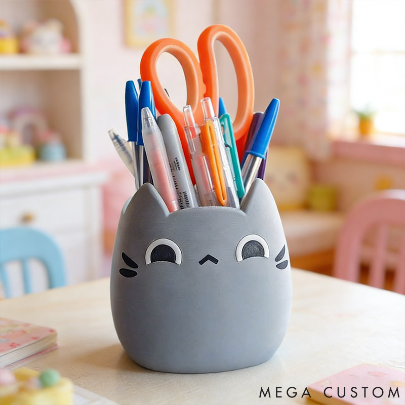 Personalized Suspicious Cat Planter Kawaii Pen & Pencil Holder Succulent Pot Gift for Pet Lover for Cat Lover