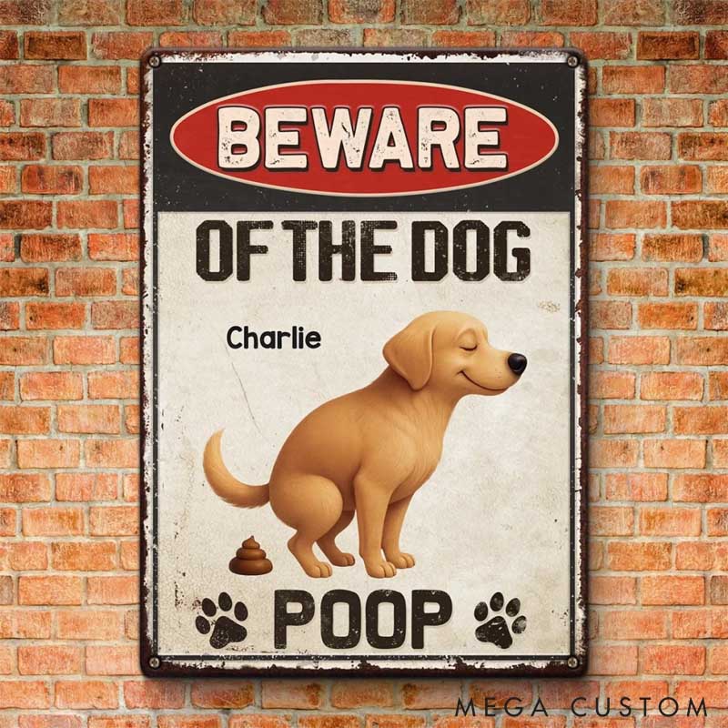 Personalized Tail Wagging Trap Set Home Decor Metal Sign Gifts for Pet Lover for Dog Lover