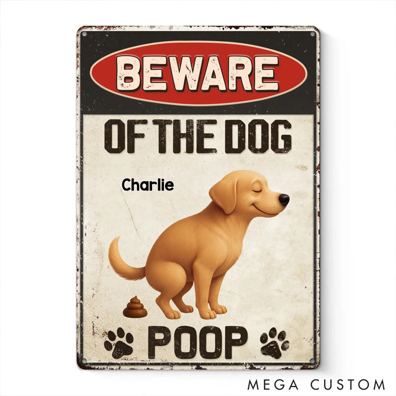 Personalized Tail Wagging Trap Set Home Decor Metal Sign Gifts for Pet Lover for Dog Lover