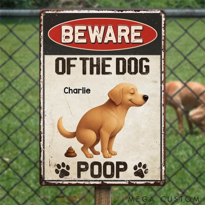 Personalized Tail Wagging Trap Set Home Decor Metal Sign Gifts for Pet Lover for Dog Lover