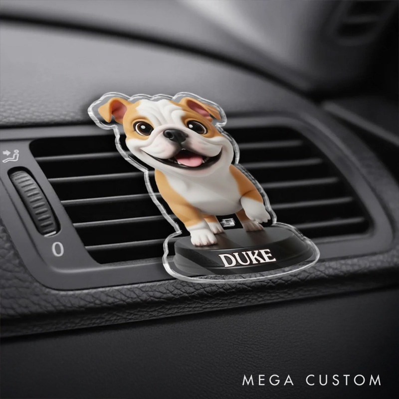 Personalized The Best Travel Buddy Photo Acrylic Car Vent Clip Gift for Pet Lover for Dog Lover