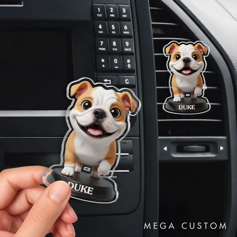 Personalized The Best Travel Buddy Photo Acrylic Car Vent Clip Gift for Pet Lover for Dog Lover