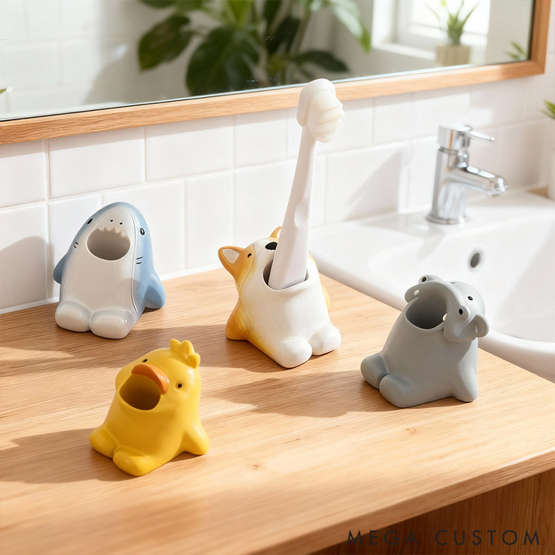 Personalized Toothbrush Holder Stand Pen Pencil Holder Gift for Pet Lover