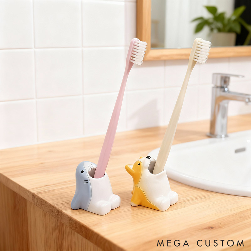 Personalized Toothbrush Holder Stand Pen Pencil Holder Gift for Pet Lover