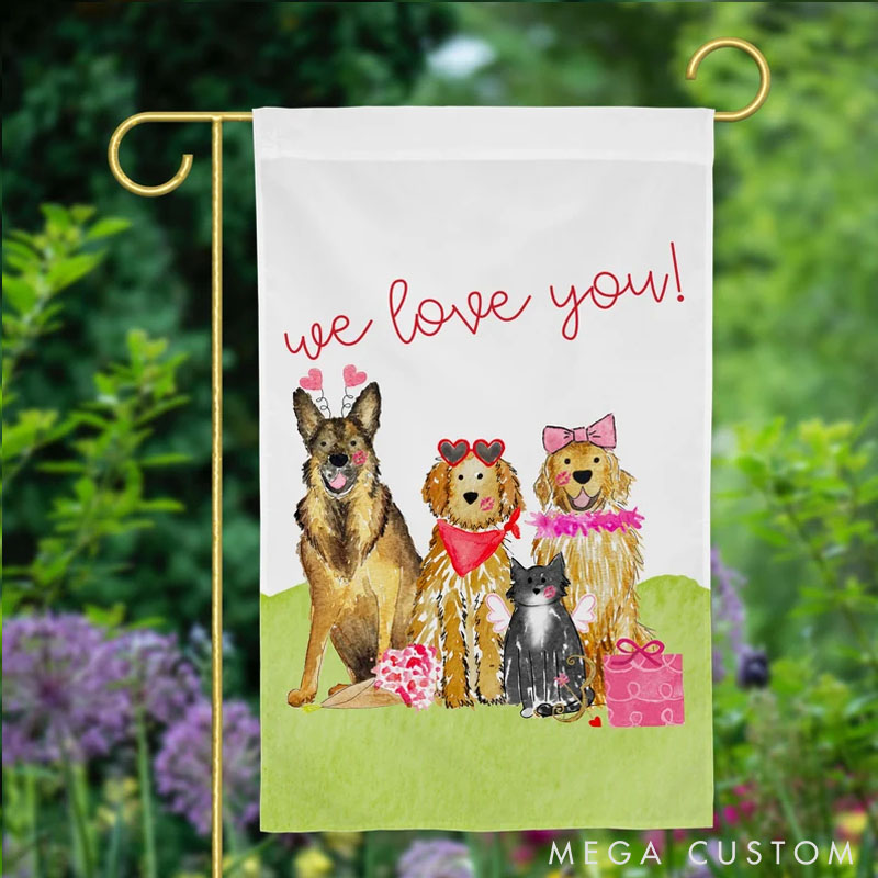 Personalized Welcome Mix and Match Pet Garden Flag Gifts For Pet Lover For Dog Lover
