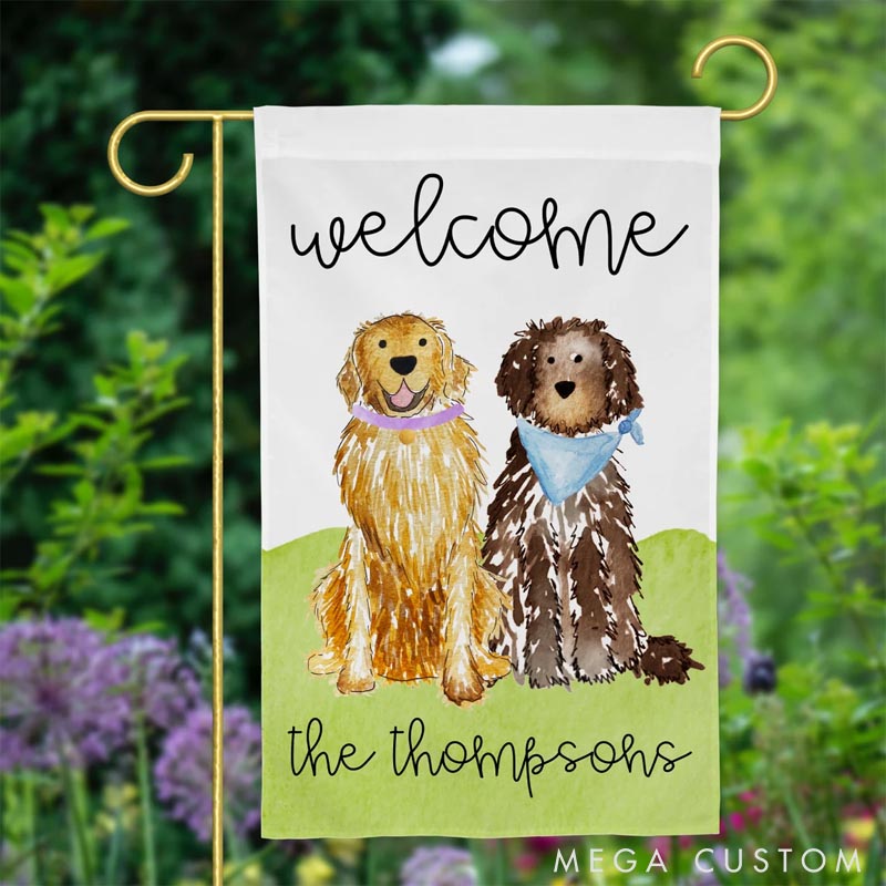 Personalized Welcome Mix and Match Pet Garden Flag Gifts For Pet Lover For Dog Lover
