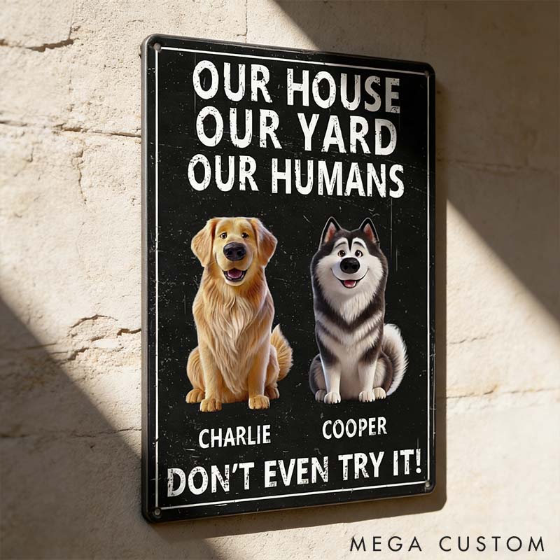 Personalized Welcome To The Dog Kingdom Metal Sign Gifts for Pet Lover for Dog Lover